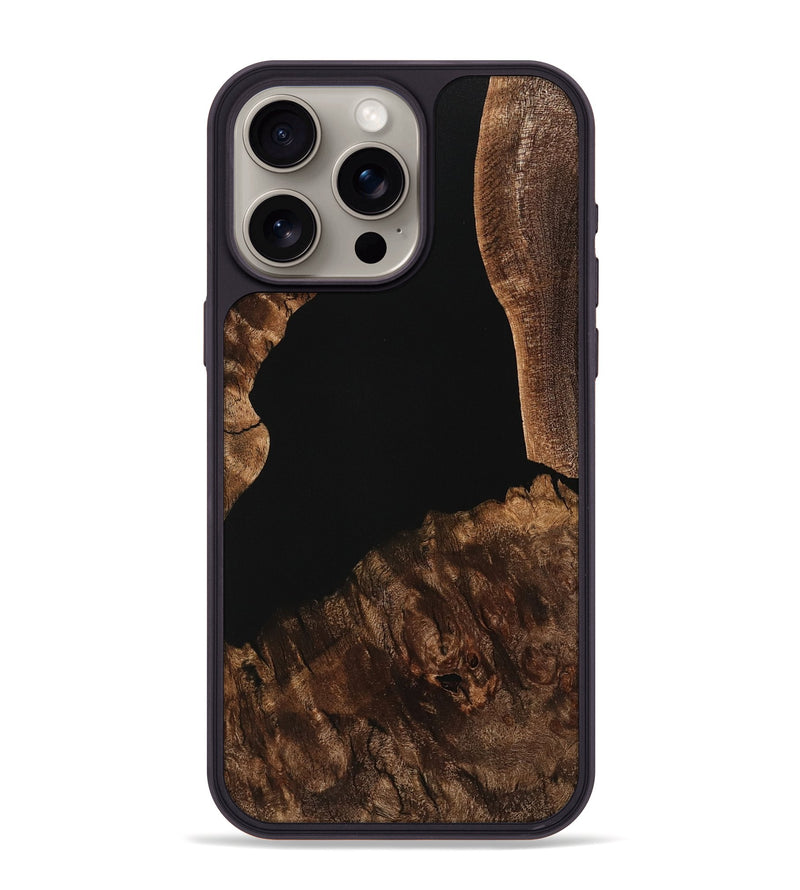 iPhone 15 Pro Max Wood Phone Case - Laure (Pure Black, 735647)