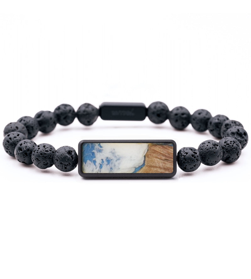 Lava Bead Wood Bracelet - Hudson (Coastal, 736088)
