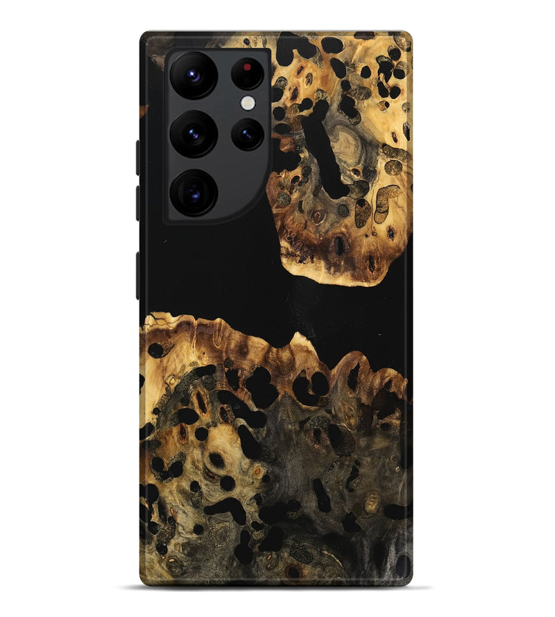 Galaxy S22 Ultra Wood Live Edge Phone Case - Jayson (Pure Black, 736345)