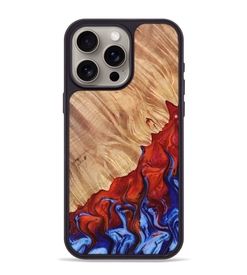 iPhone 15 Pro Max Wood Phone Case - Damian (Fire & Ice, 736583)
