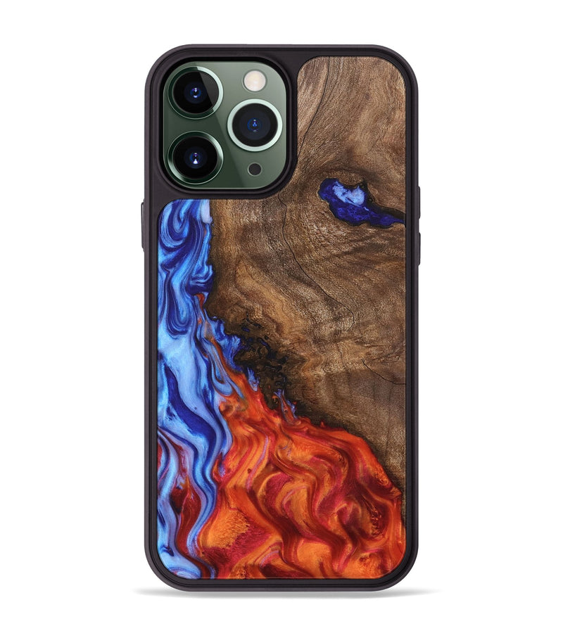 iPhone 13 Pro Max Wood Phone Case - Denzell (Fire & Ice, 736804)