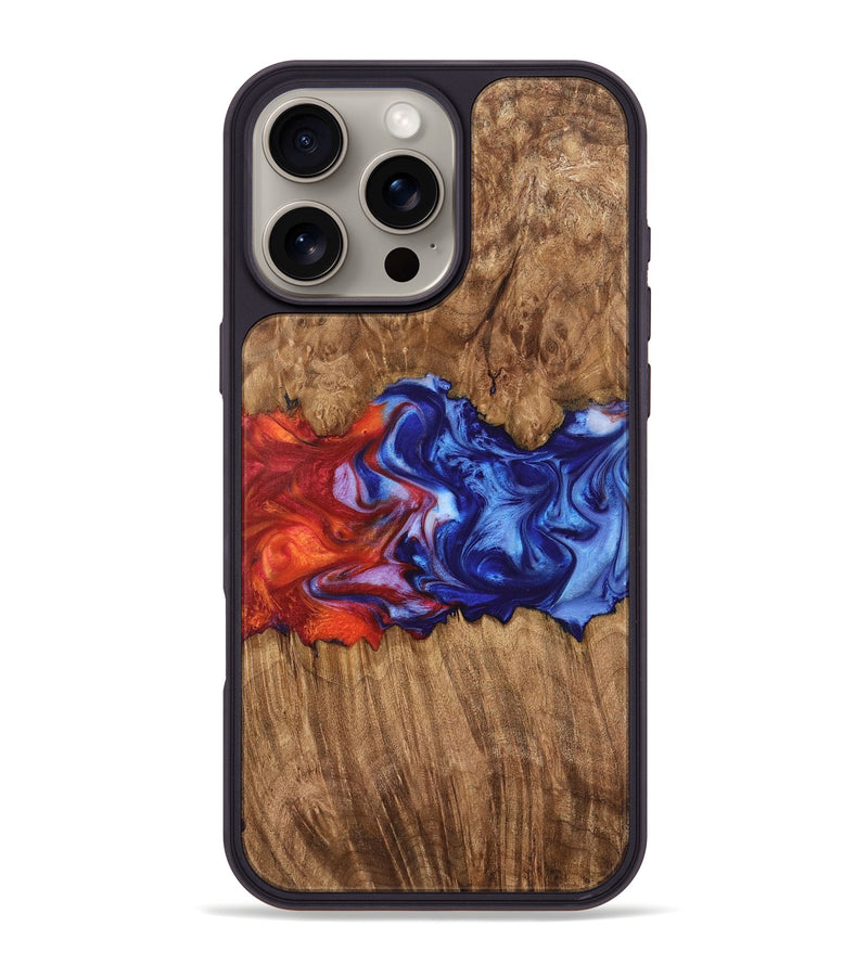 iPhone 16 Pro Max Wood Phone Case - Mada (Fire & Ice, 736820)