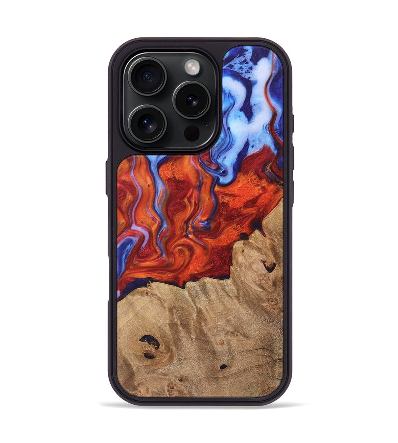 iPhone 16 Pro Wood Phone Case - Shakoor (Fire & Ice, 736850)