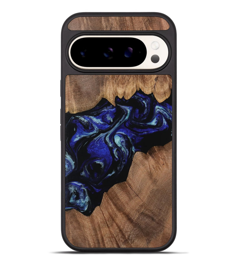 Pixel 9 Pro XL Wood Phone Case - Flora (Blue, 751489)