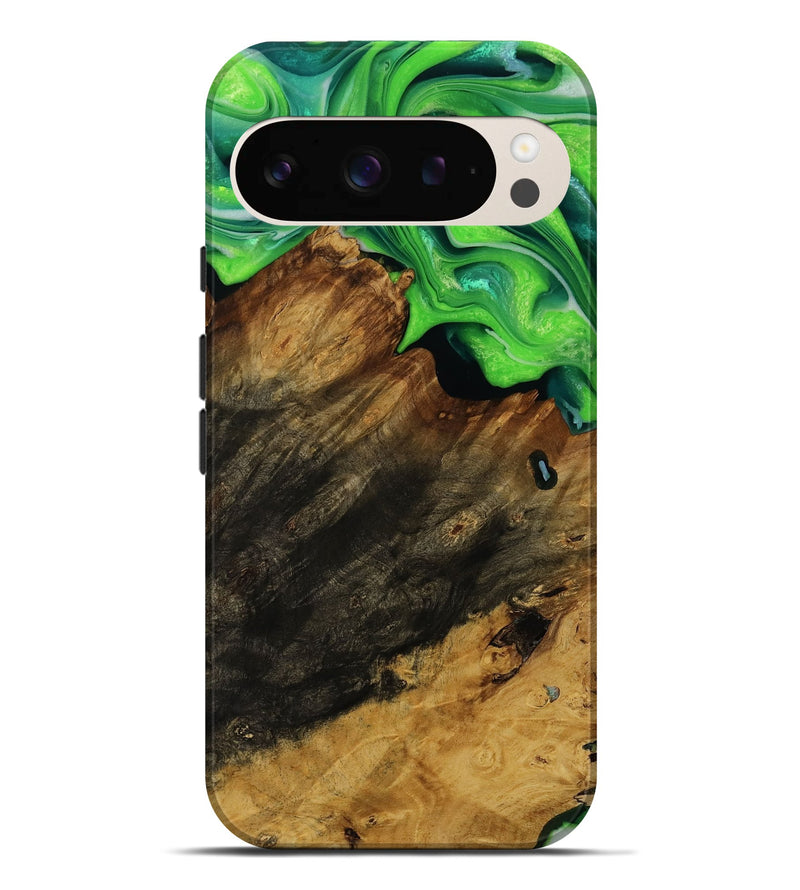 Pixel 9 Pro XL Wood Live Edge Phone Case - Rena (Green, 753150)