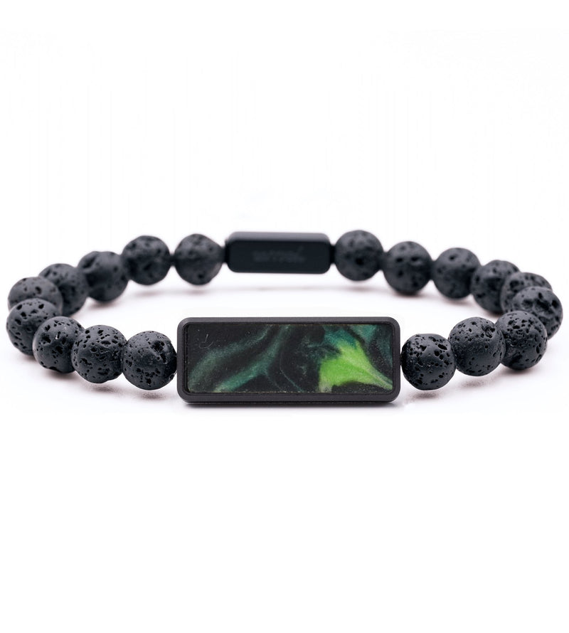Lava Bead ResinArt Bracelet - Nancy (Green, 760257)