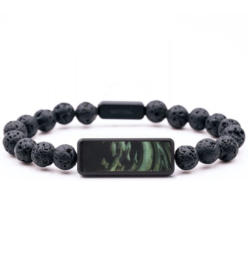 Lava Bead ResinArt Bracelet - Kaylee (Green, 760265)