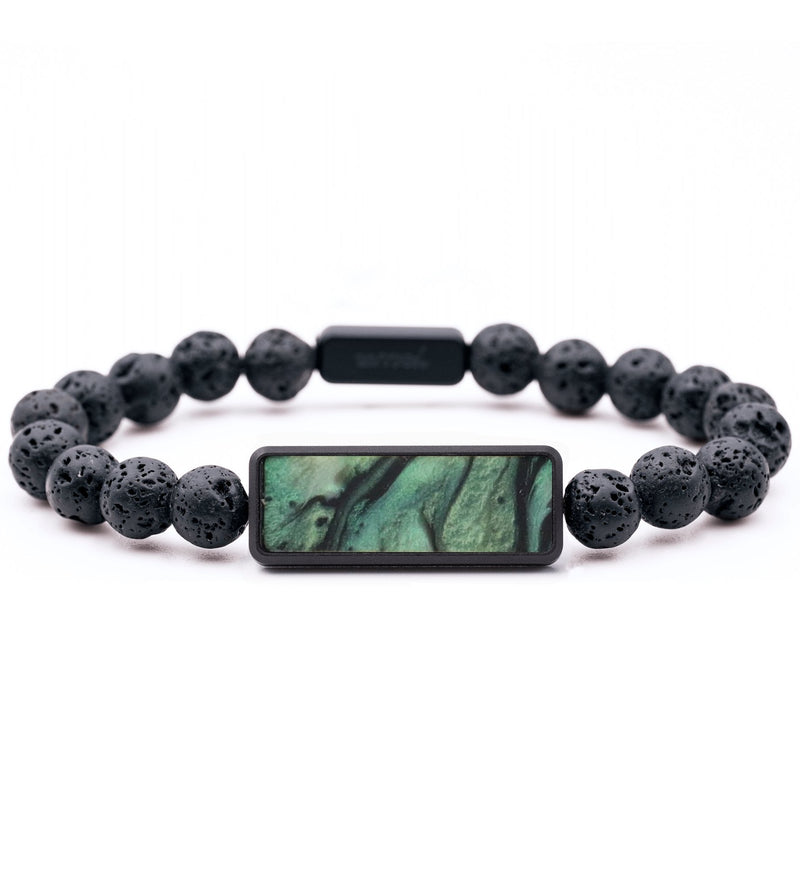 Lava Bead ResinArt Bracelet - Darius (Green, 760268)