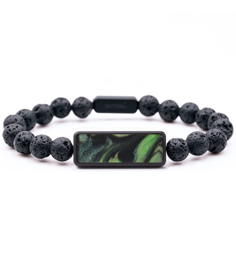 Lava Bead ResinArt Bracelet - Alaya (Green, 760272)