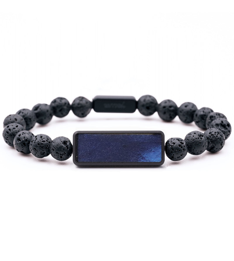 Lava Bead Wood Bracelet - Harper (Blue, 760297)
