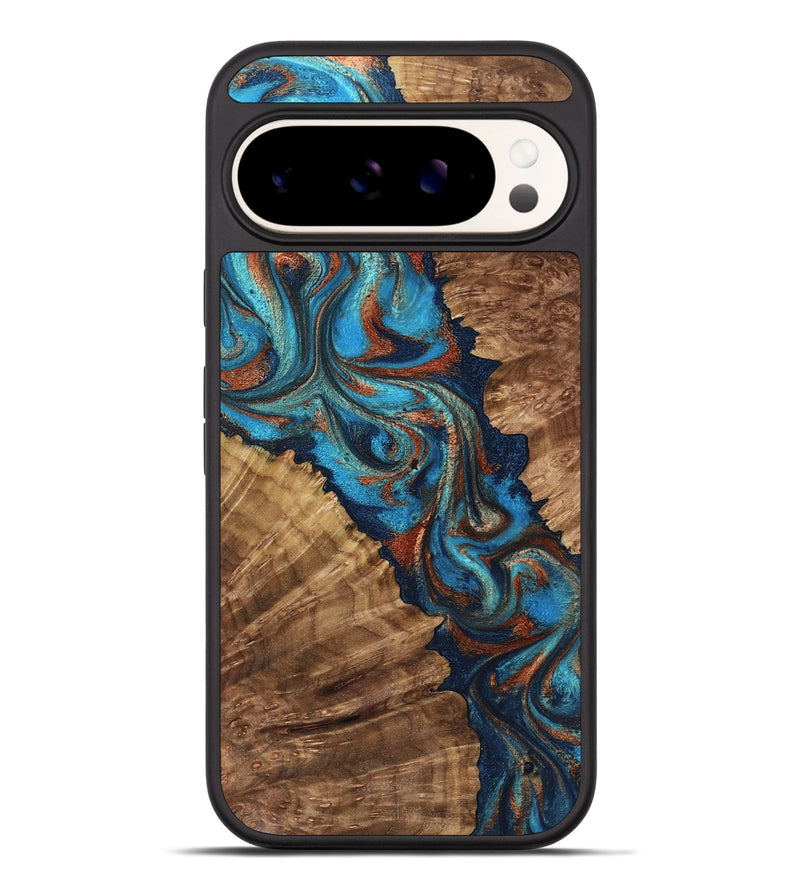 Pixel 9 Pro XL Wood Phone Case - Hope (Teal & Gold, 760451)