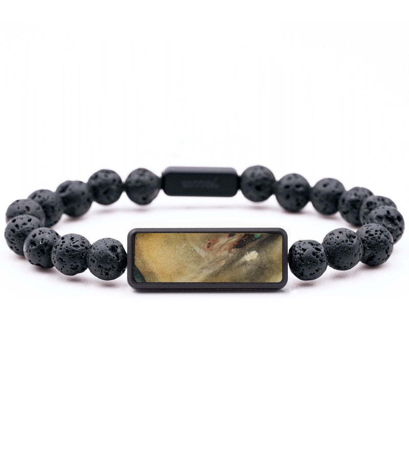 Lava Bead Wood Bracelet - Caitlin (Wood Burl, 760703)