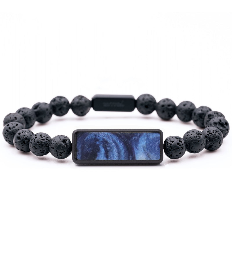 Lava Bead ResinArt Bracelet - Joan (Blue, 764488)