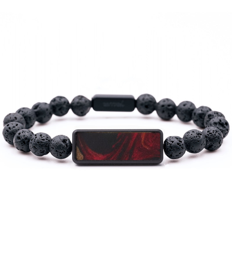 Lava Bead ResinArt Bracelet - Carole (Red, 764785)