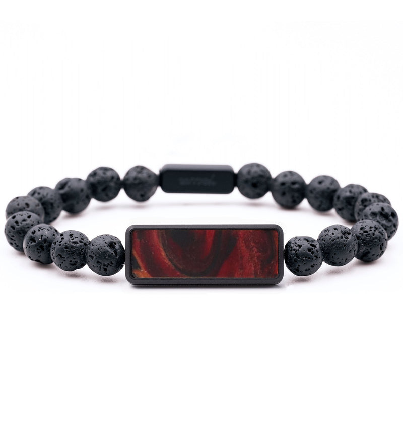 Lava Bead ResinArt Bracelet - Shelly (Red, 764792)