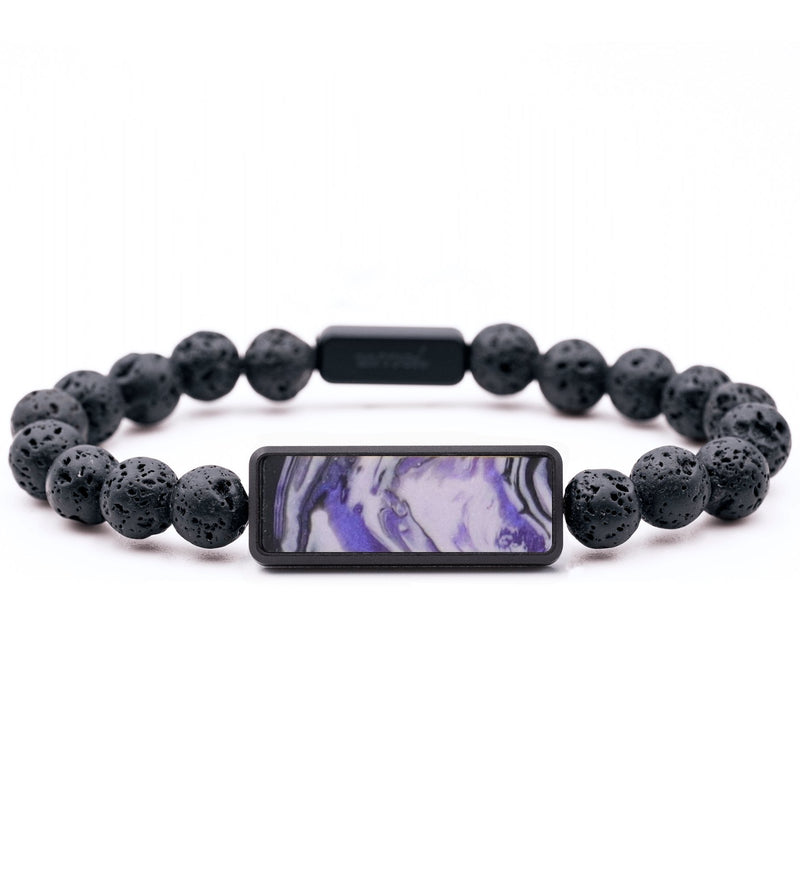 Lava Bead ResinArt Bracelet - Preston (Purple, 764876)