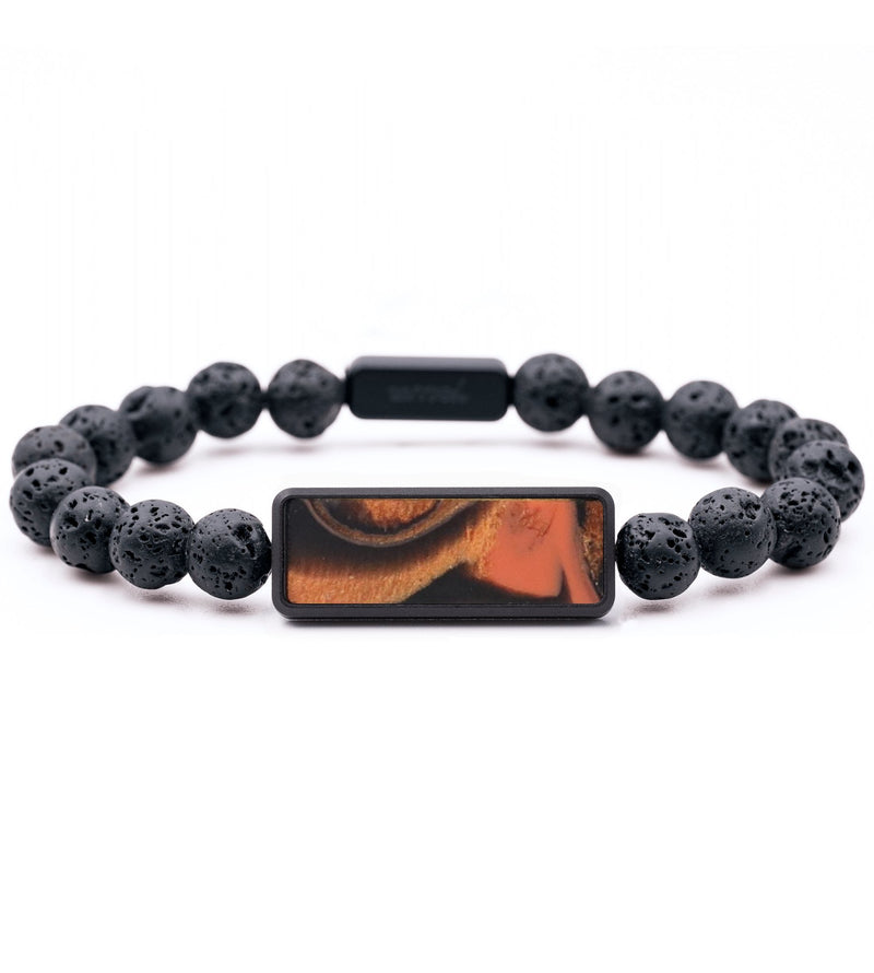 Lava Bead ResinArt Bracelet - Jarod (Red, 765609)