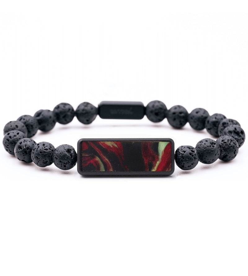 Lava Bead ResinArt Bracelet - Armando (Red, 765616)