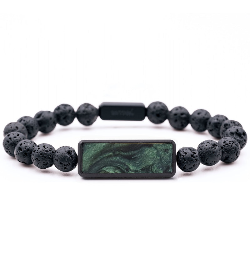 Lava Bead ResinArt Bracelet - Jewell (Green, 765644)
