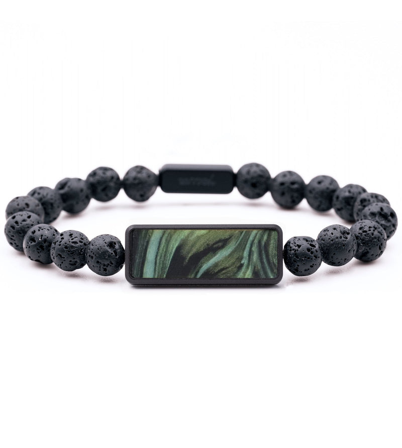 Lava Bead ResinArt Bracelet - Addison (Green, 765645)
