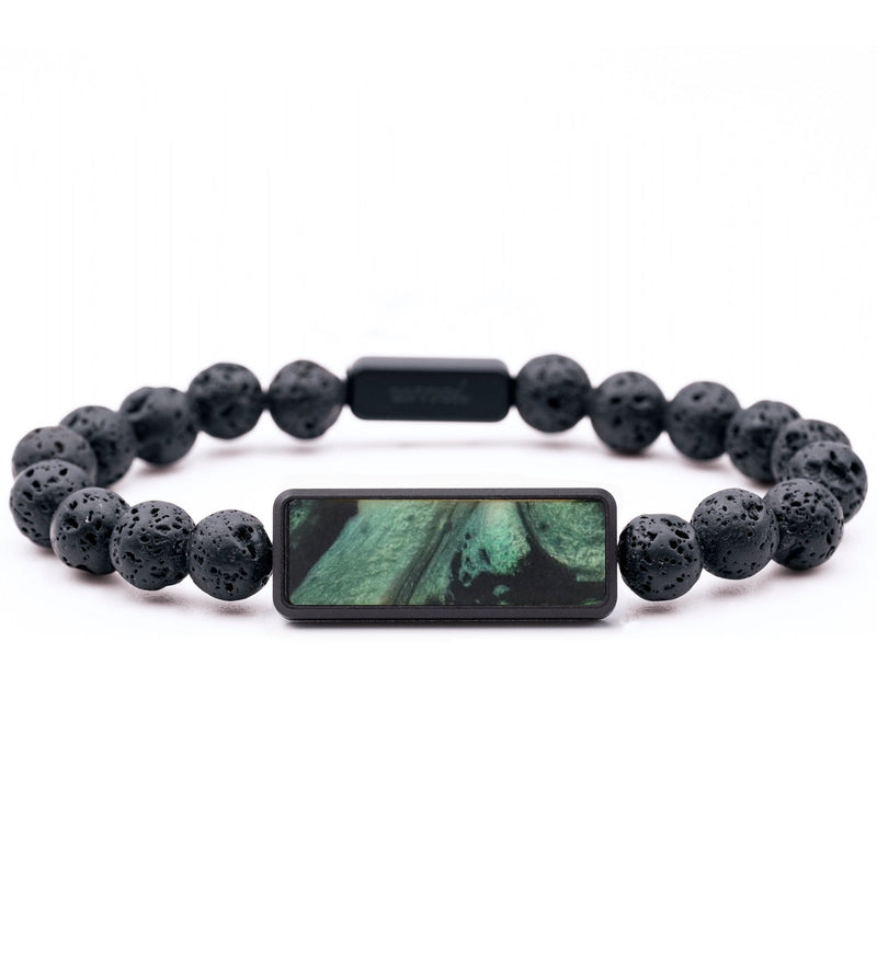 Lava Bead ResinArt Bracelet - Lukas (Green, 765672)