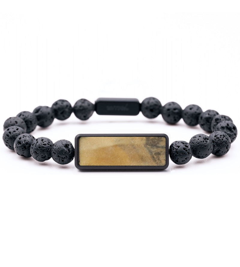 Lava Bead Wood Bracelet - Tania (Wood Burl, 765913)