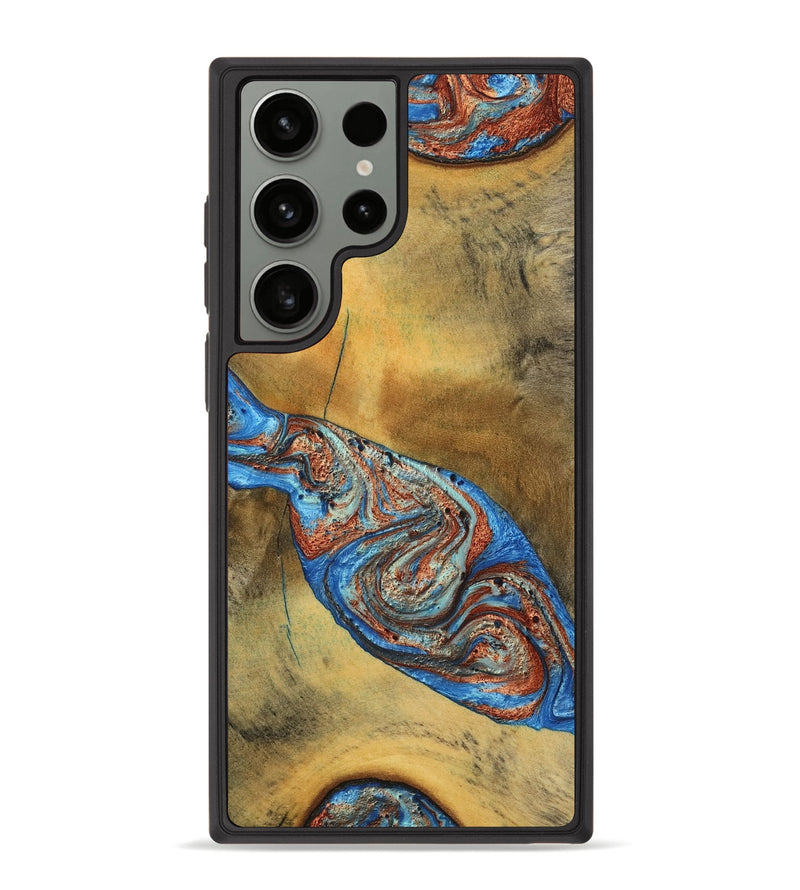 Galaxy S23 Ultra Wood Phone Case - Bart (Teal & Gold, 769777)