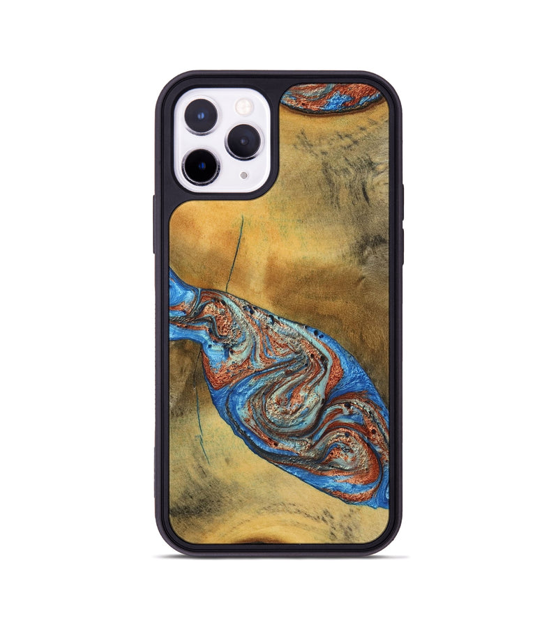 iPhone 11 Pro Wood Phone Case - Bart (Teal & Gold, 769777)