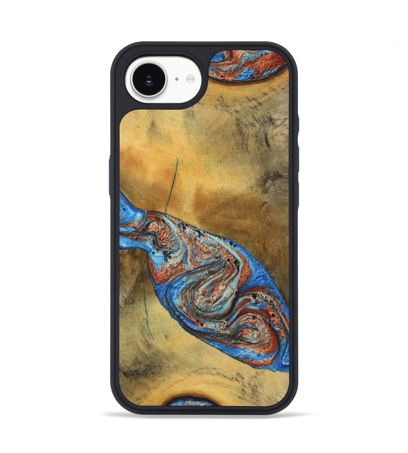 iPhone 16e Wood Phone Case - Bart (Teal & Gold, 769777)