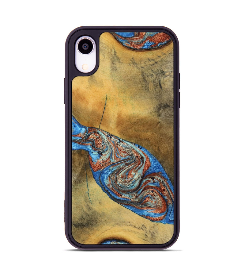 iPhone Xr Wood Phone Case - Bart (Teal & Gold, 769777)