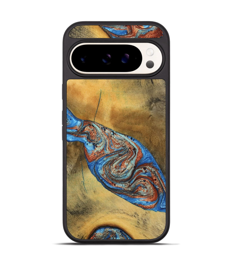 Pixel 9 Pro Wood Phone Case - Bart (Teal & Gold, 769777)