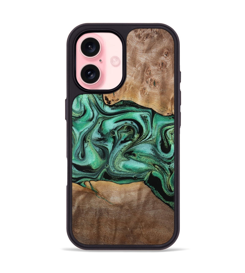 iPhone 16 Wood Phone Case - Henrik (Green, 770147)