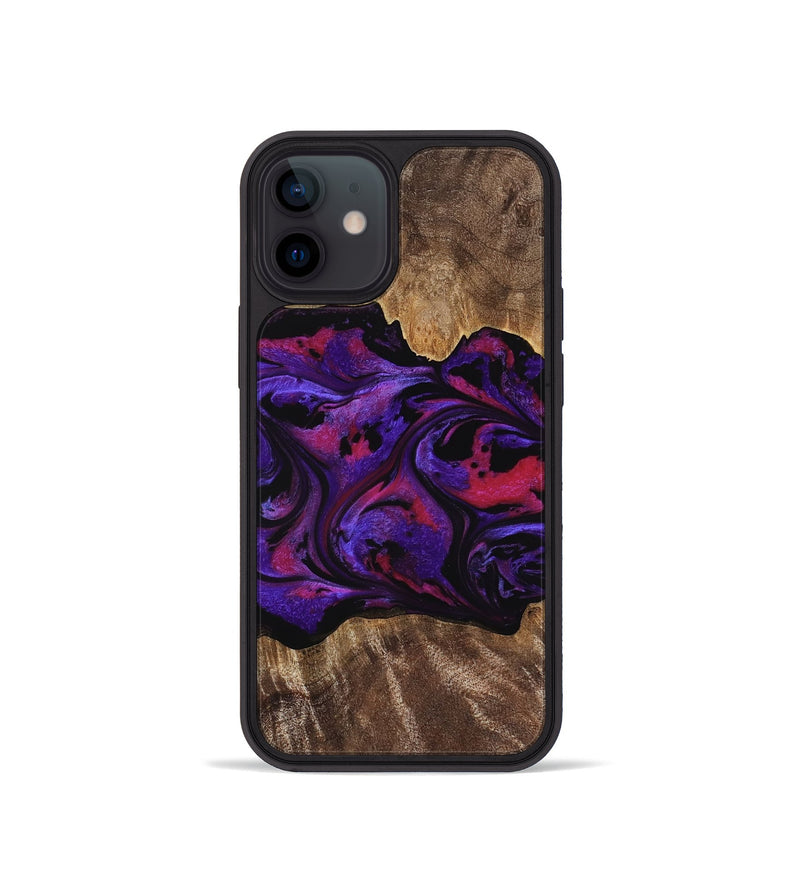 iPhone 12 mini Wood Phone Case - Altha (Purple, 771501)