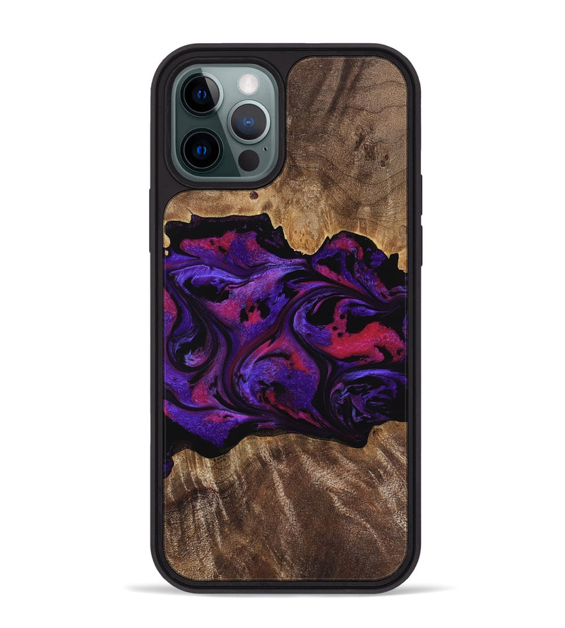 iPhone 12 Pro Max Wood Phone Case - Altha (Purple, 771501)