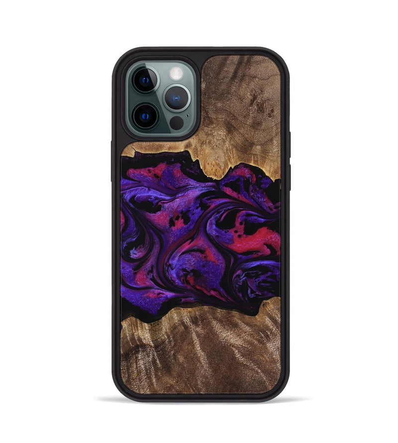 iPhone 12 Pro Wood Phone Case - Altha (Purple, 771501)