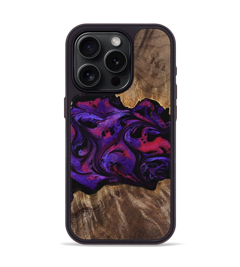 iPhone 15 Pro Wood Phone Case - Altha (Purple, 771501)