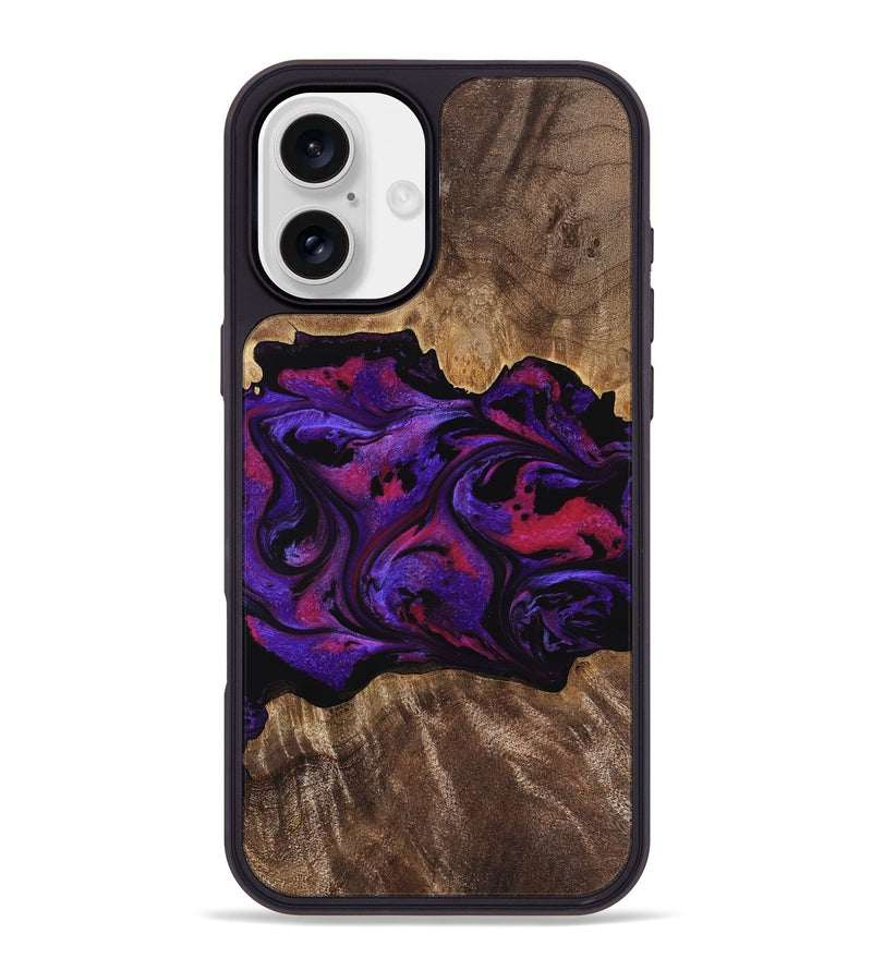 iPhone 16 Plus Wood Phone Case - Altha (Purple, 771501)