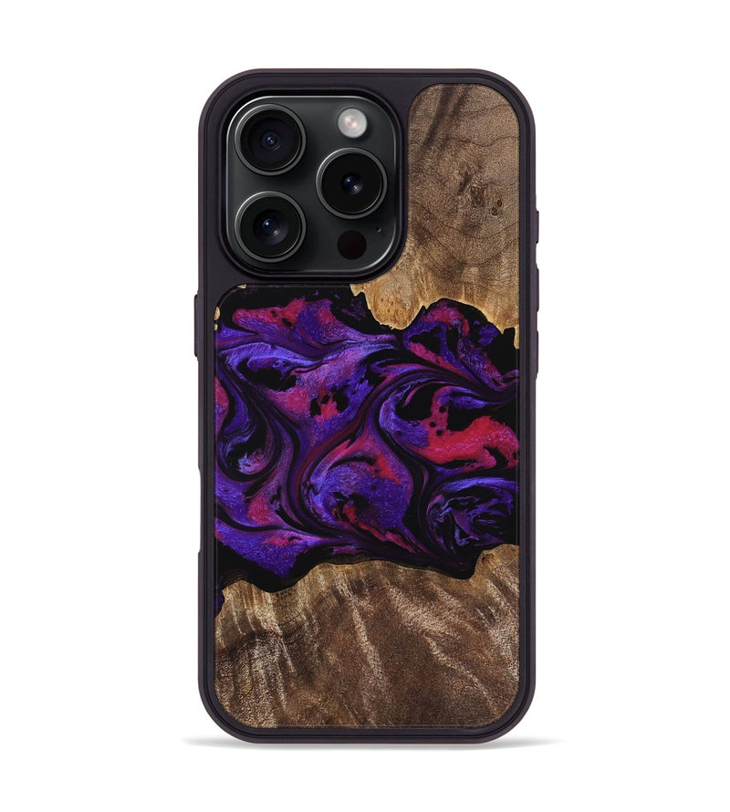 iPhone 16 Pro Wood Phone Case - Altha (Purple, 771501)