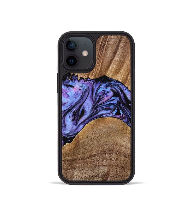 iPhone 12 mini Wood Phone Case - Macy (Purple, 771813)