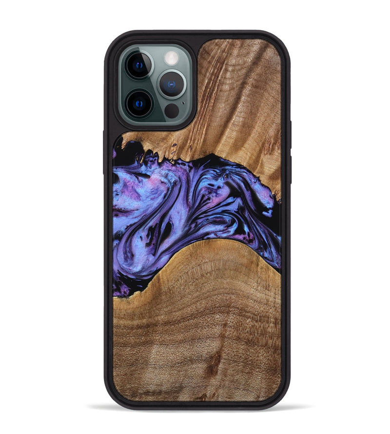 iPhone 12 Pro Max Wood Phone Case - Macy (Purple, 771813)