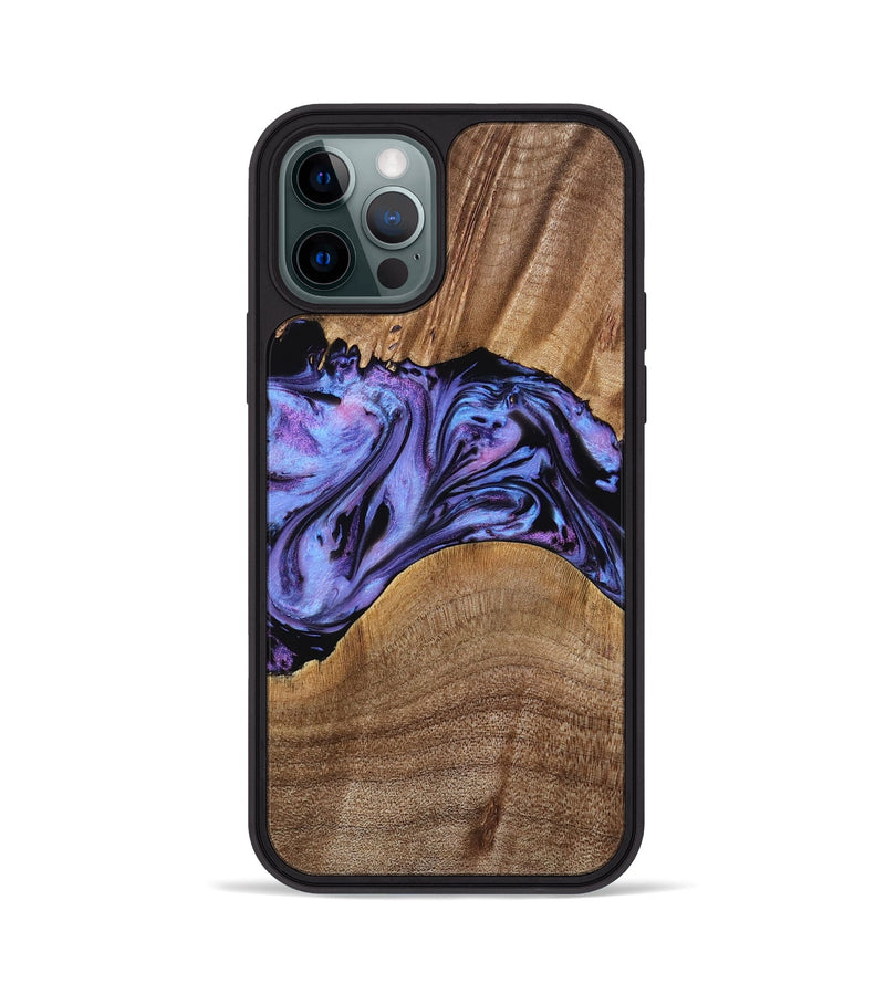 iPhone 12 Pro Wood Phone Case - Macy (Purple, 771813)