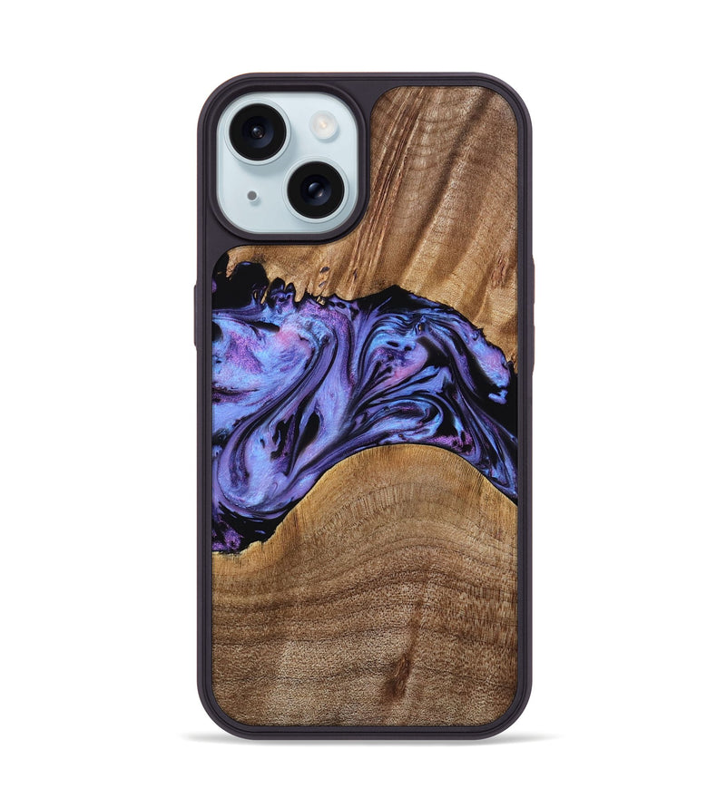 iPhone 15 Wood Phone Case - Macy (Purple, 771813)