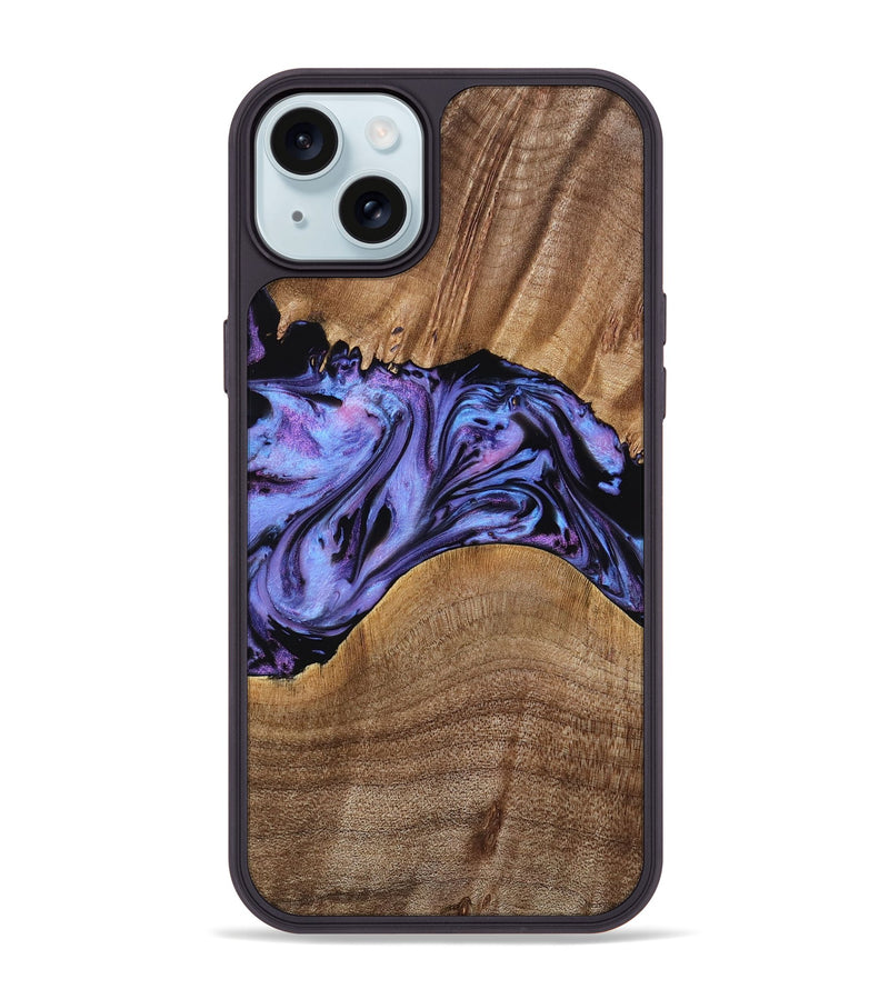 iPhone 15 Plus Wood Phone Case - Macy (Purple, 771813)