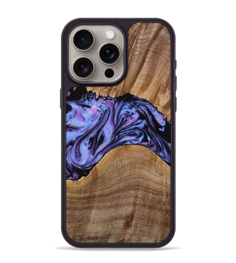 iPhone 15 Pro Max Wood Phone Case - Macy (Purple, 771813)