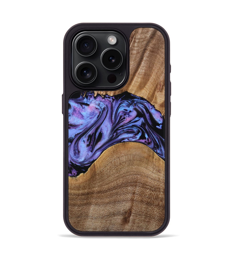 iPhone 15 Pro Wood Phone Case - Macy (Purple, 771813)