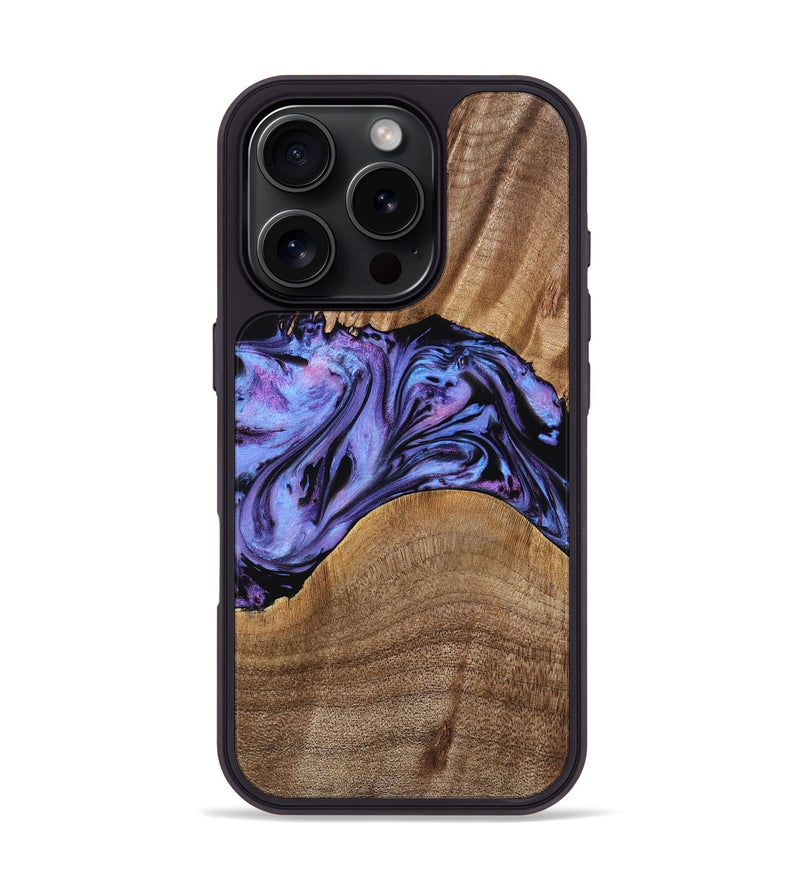 iPhone 16 Pro Wood Phone Case - Macy (Purple, 771813)