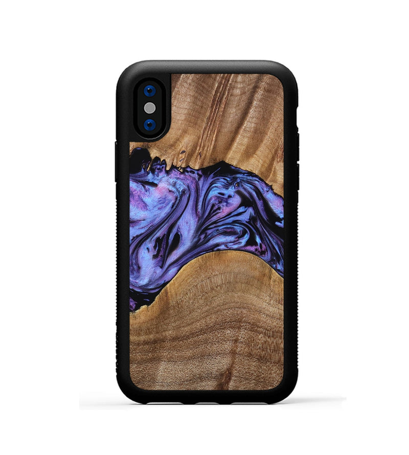 iPhone Xs Wood Phone Case - Macy (Purple, 771813)