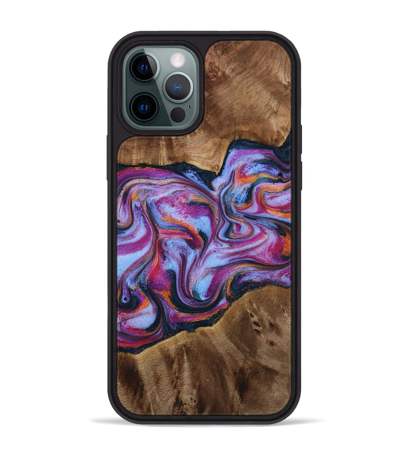 iPhone 12 Pro Max Wood Phone Case - Candi (Purple, 772096)