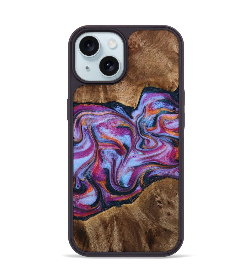 iPhone 15 Wood Phone Case - Candi (Purple, 772096)