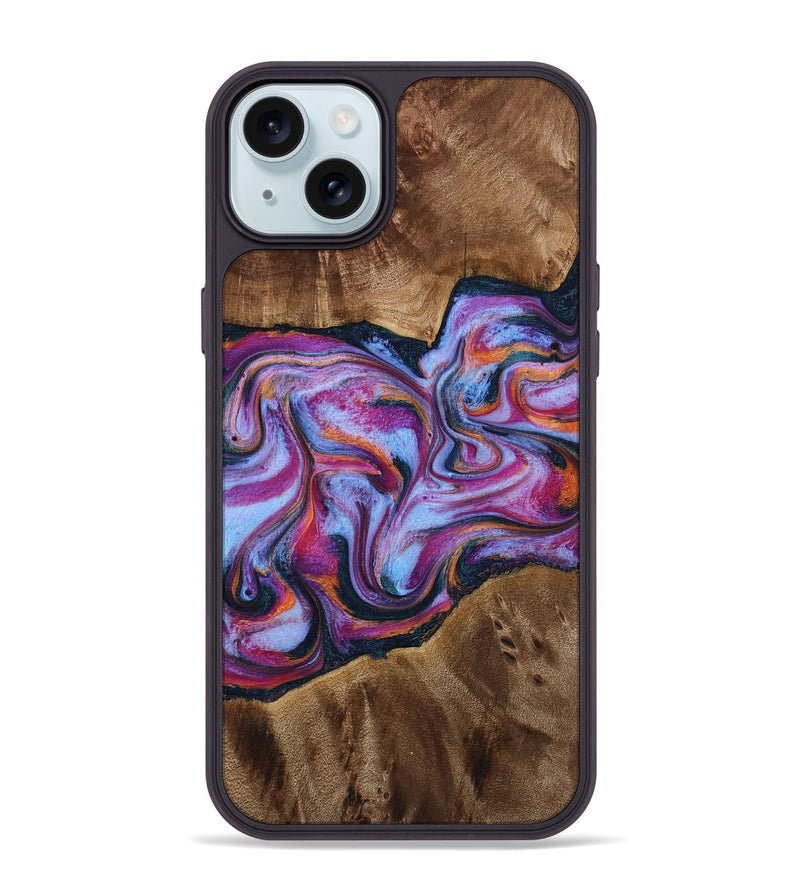 iPhone 15 Plus Wood Phone Case - Candi (Purple, 772096)